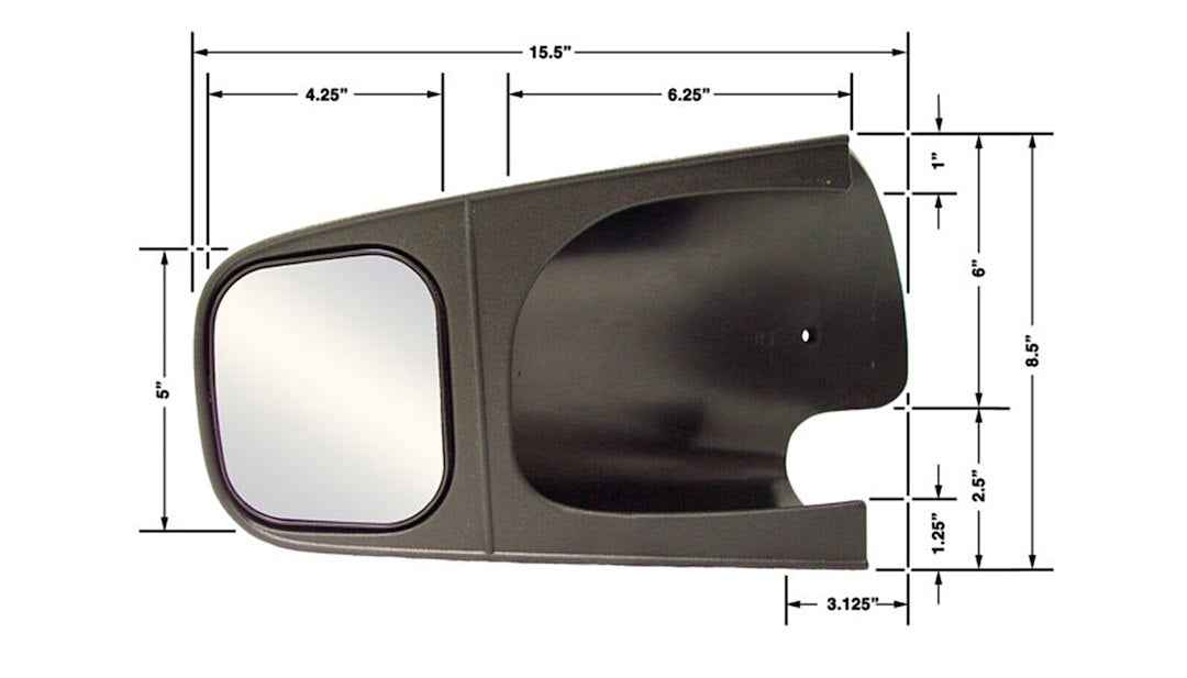 CIPA USA Exterior Towing Mirror - Add-On To Original Mirror – 10500