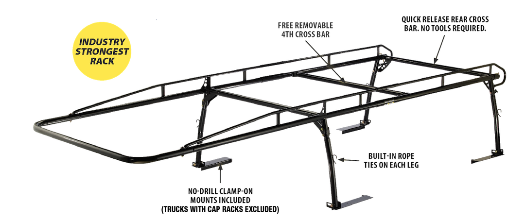 Holman 06010 Pro II Steel Ladder-Rack Side Rail
