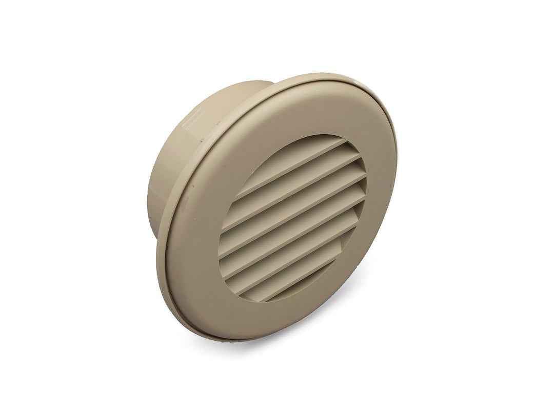 B&B Molders 94269 Tan 4-Inch Duct Register with Damper