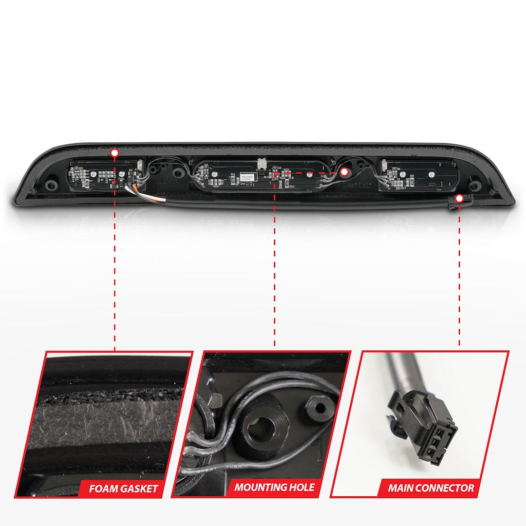 ANZO USA 531112 Smoke-Lens LED High-Mount Brake Light - image 3