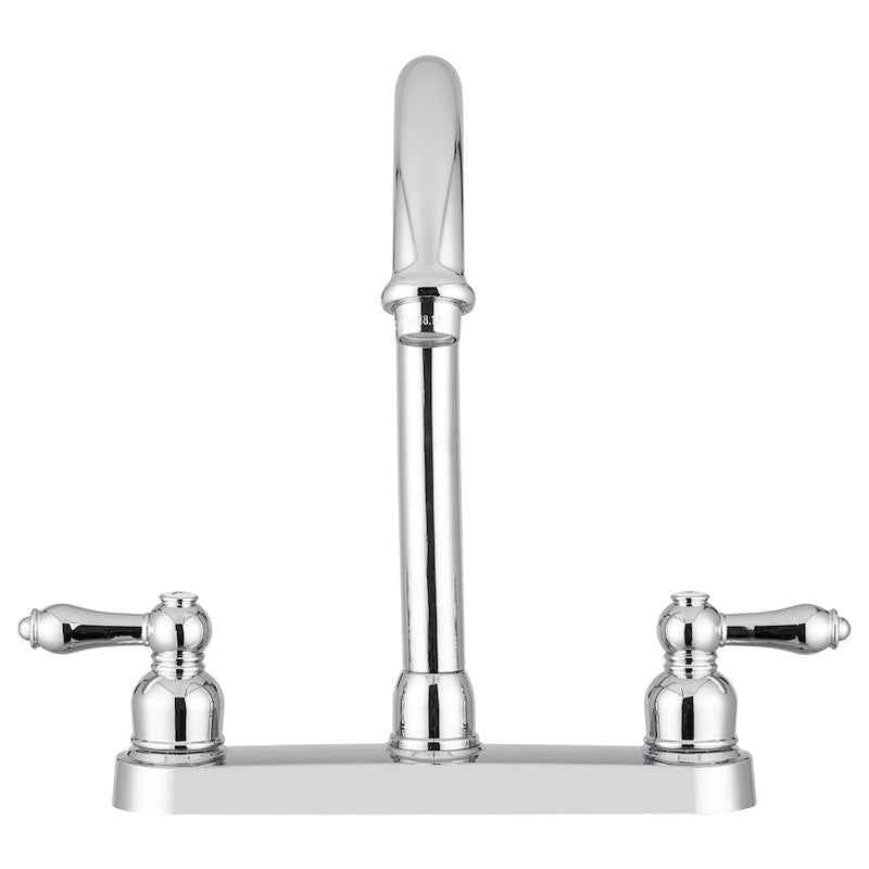 Dura Faucet DF-PK340L-CP Kitchen Faucet, 11.5" High-Rise Spout, 8" Deck Mount, Dual Teapot – image 2