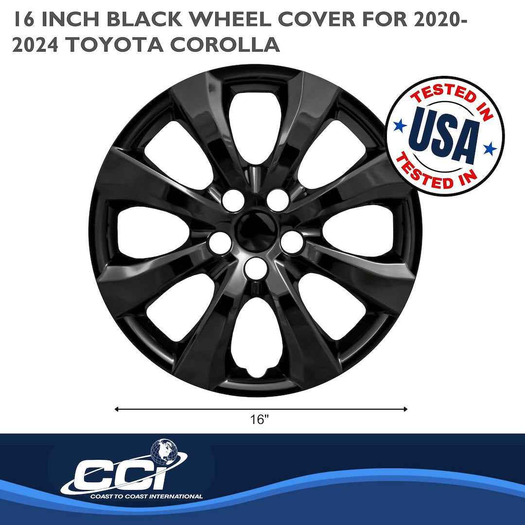 Coast To Coast 54216BLK Corolla Gloss Eight-Spoke Trim Set