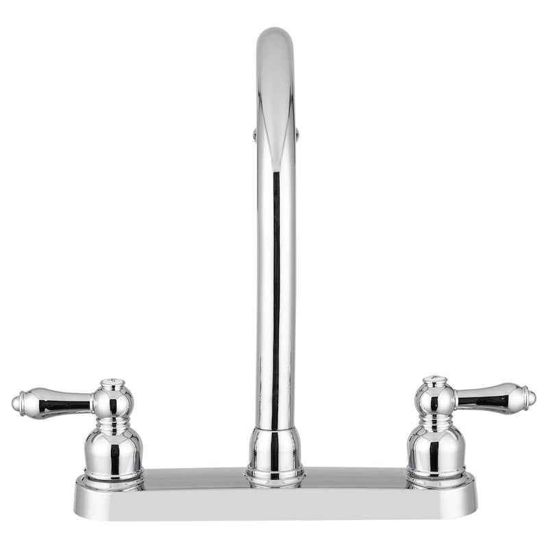 Dura Faucet DF-PK340L-CP Kitchen Faucet, 11.5" High-Rise Spout, 8" Deck Mount, Dual Teapot – image 3