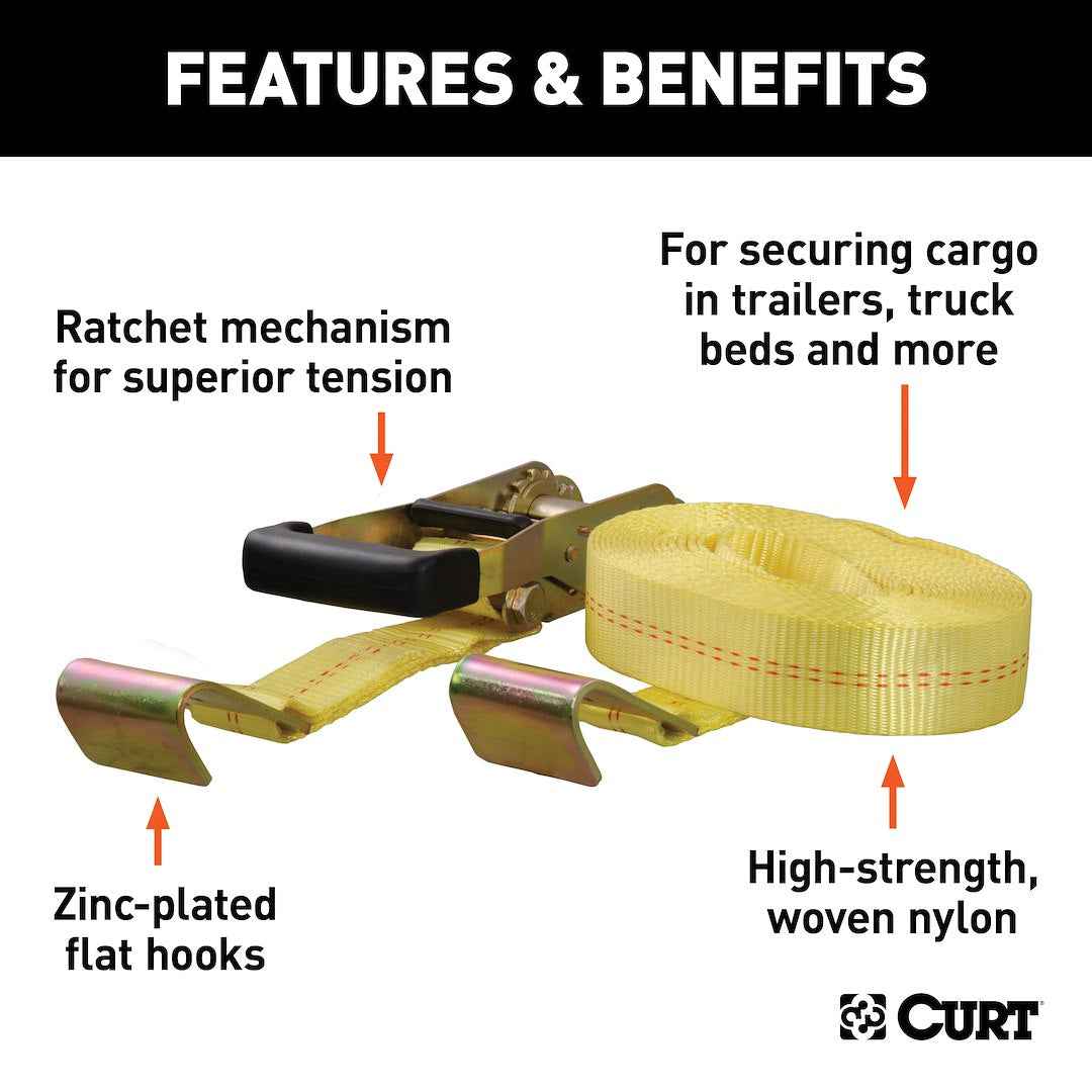 CURT Tie Down Strap - Cargo, 27 ft – 83048