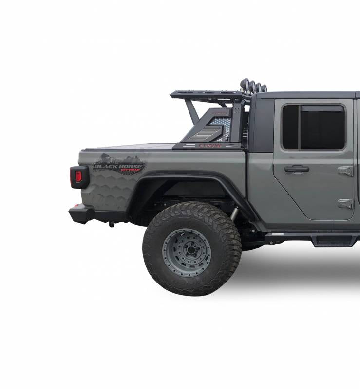 Black Horse Offroad AR2-09BA3-PLFB Armour II Gladiator Bar, Basket and Lights - image 7