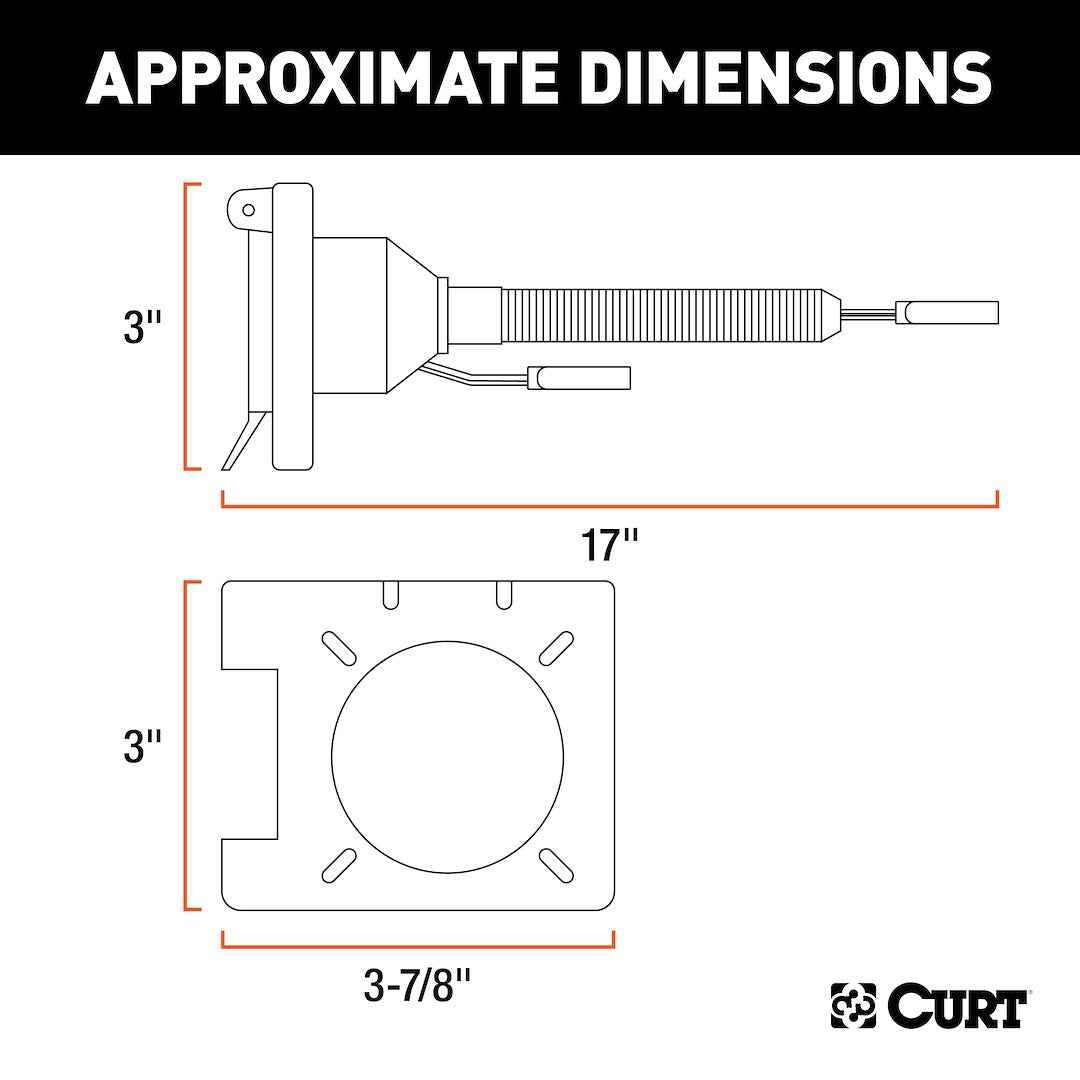 CURT 4-Flat to 7-Blade/4-Flat Adapter with Tester – 57674