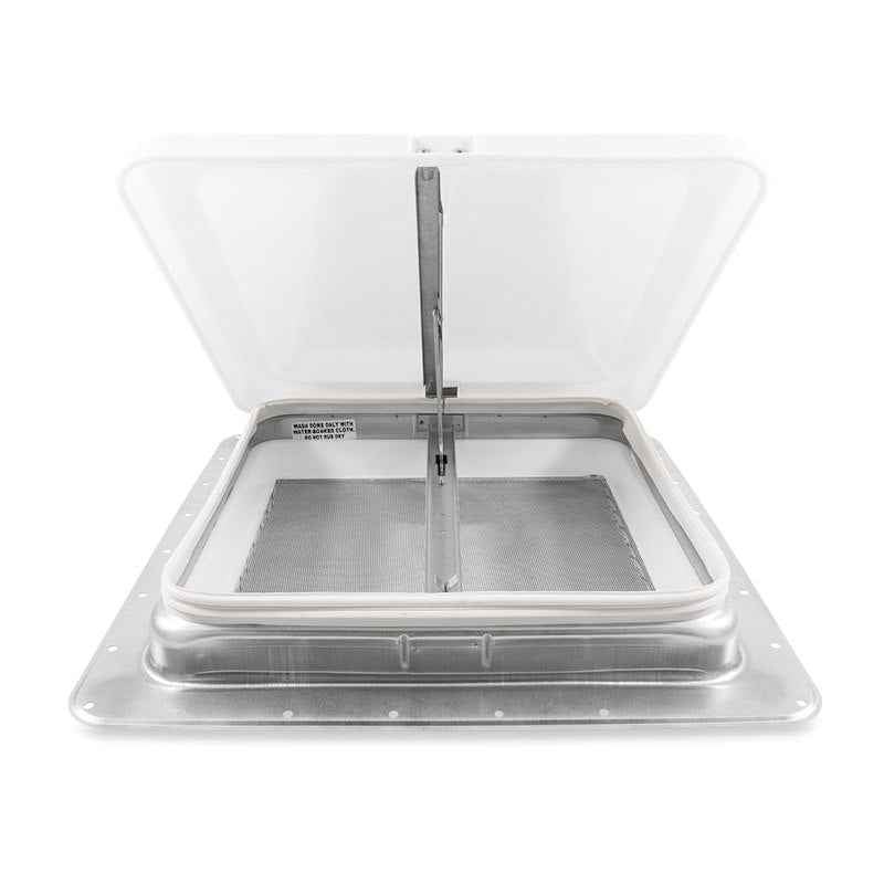 Camco 40480 Manual Roof Vent, 14" x 14", White Lid, Aluminum Base, No Fan – image 7