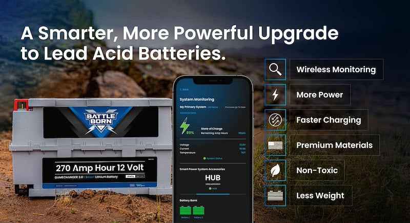 Battle Born Batteries BBGC3I 12V GC3 Lithium Deep Cycle RV Battery 270Ah Smart LiFePO4 – image 7