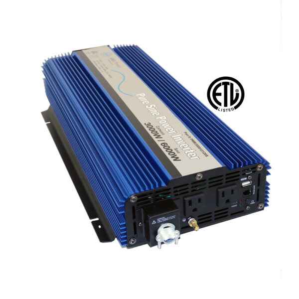Aims Power 3000W Power Inverter - 12V DC to 120V AC – 1004648