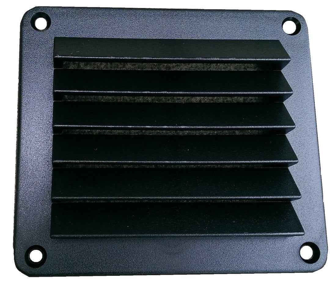 Heng's Industries Black ABS Fixed-Louver Wall Vent, 5 x 5 Inches – DV55B
