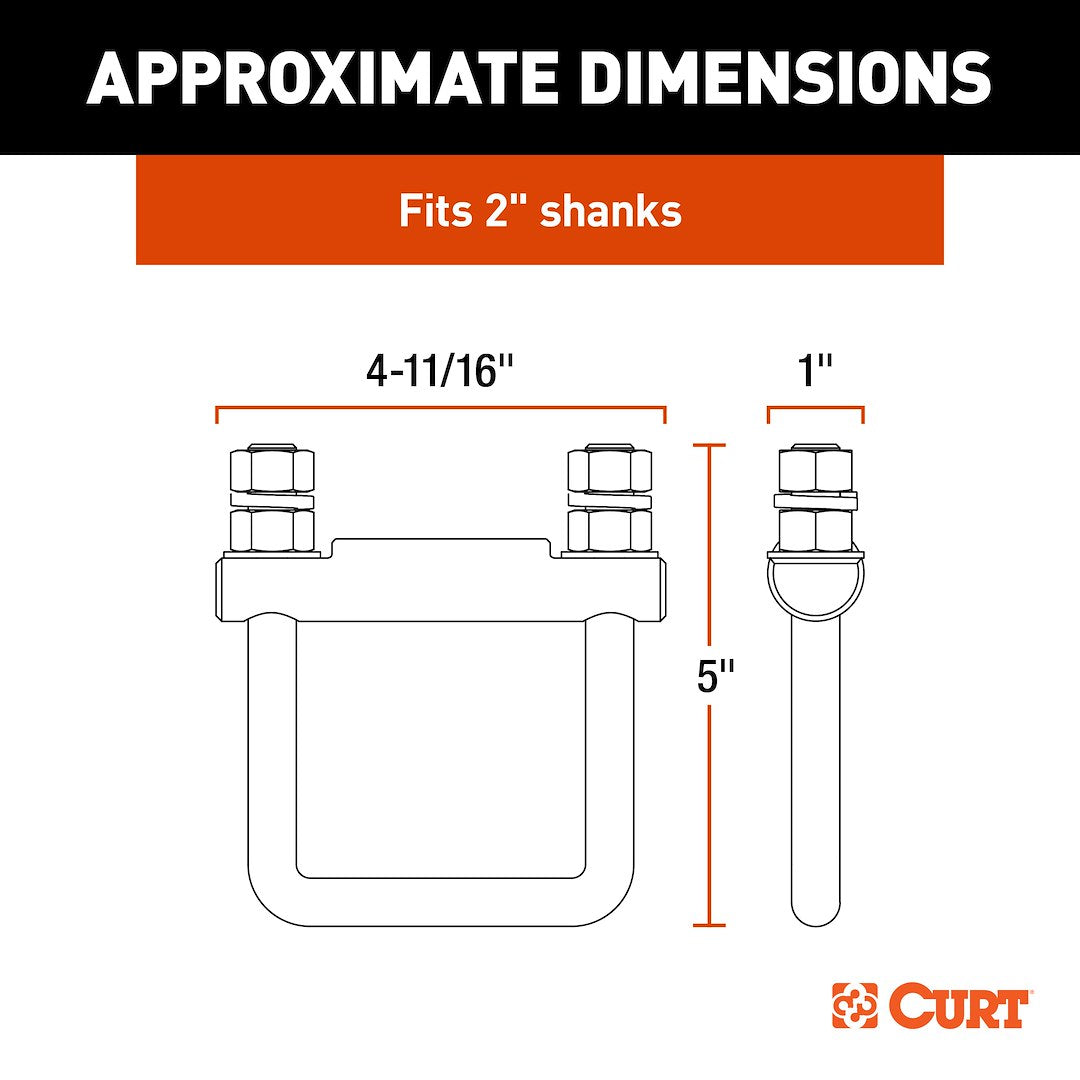 CURT 45367 Adjustable Anti-Rattle Receiver Clamp - image 3