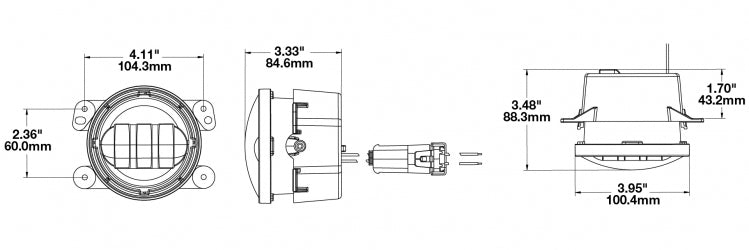 J.W. Speaker 0554573 6145 J2 LED Fog Lamp