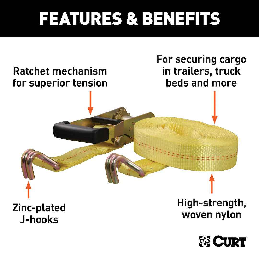 CURT Tie Down Strap - Cargo, 27 ft – 83047