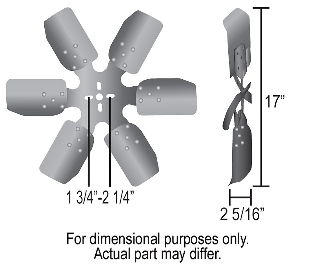 Derale 17317 Rigid Mechanical Pusher Fan - image 3