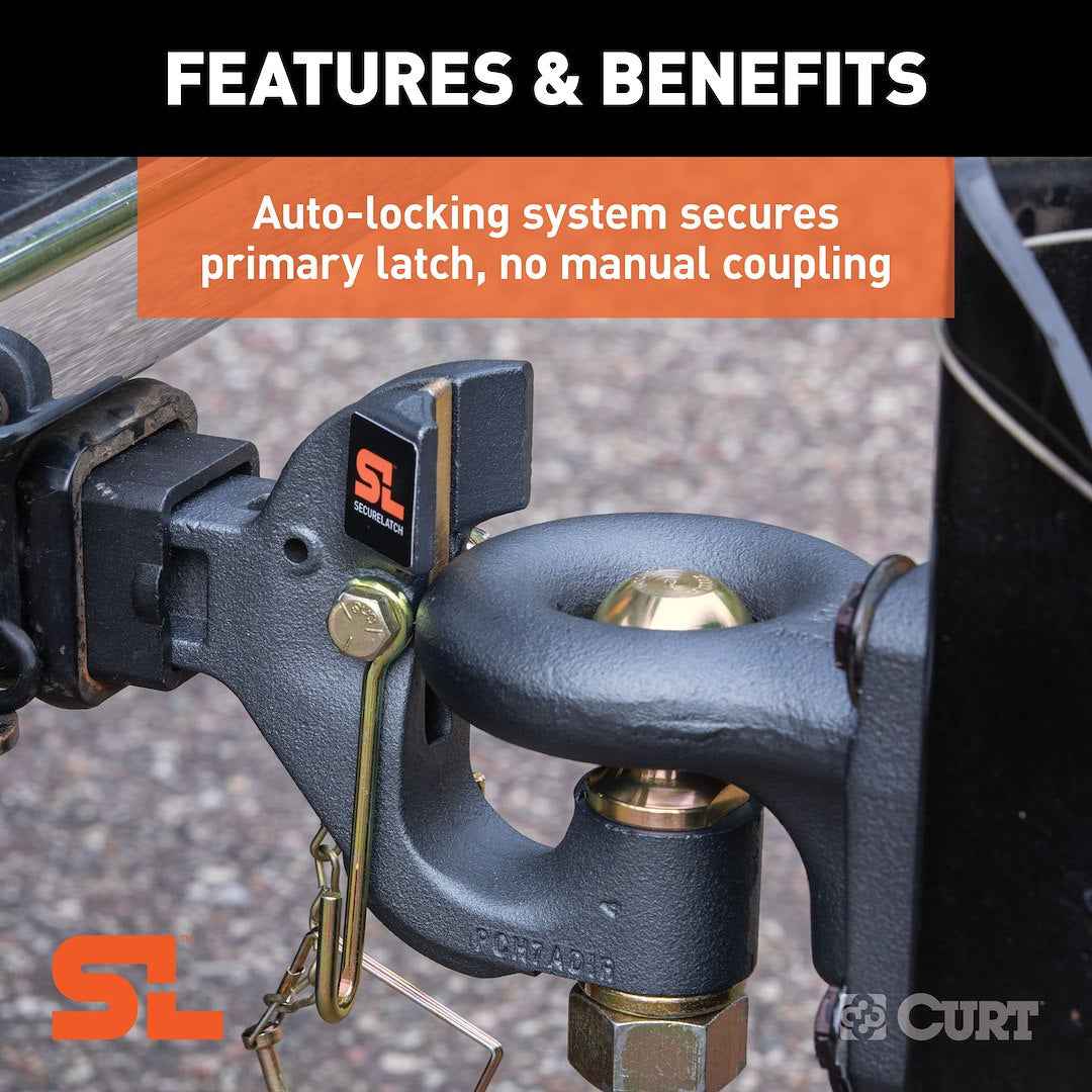 CURT Pintle Hook - 2 in Receiver, 14000 lb – 48407