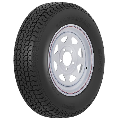 Americana 3S139 ST175/80D13 Bias Tire on White Spoke Wheel