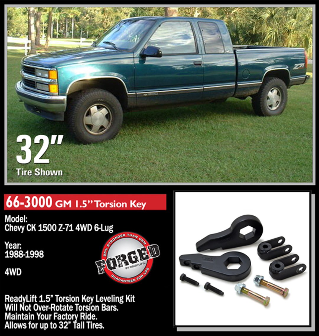 ReadyLift 66-3000 GM 1500 4WD Torsion-Key Leveling Set