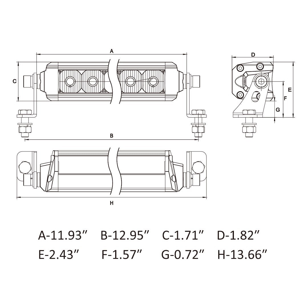 ARC Lighting 62101 Xtreme 12-Inch Single-Row LED Light Bar - image 10