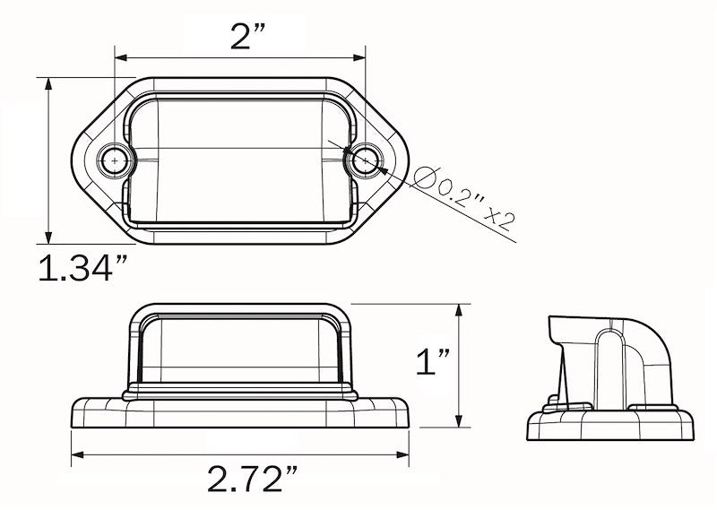 Optronics License Plate Light (Lpl31cbp) – Housing Color: Silver