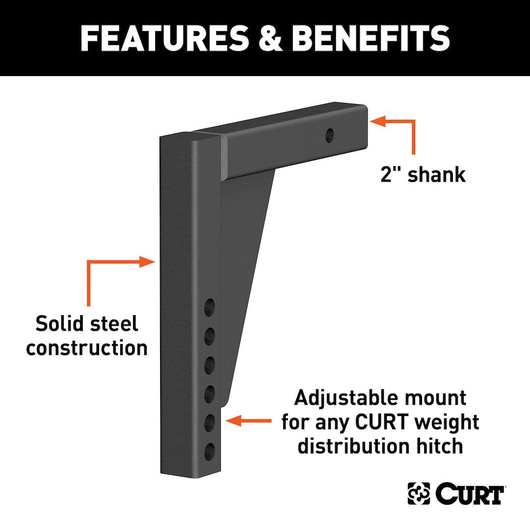 Curt 17124 Weight Distribution Hitch Shank - image 2