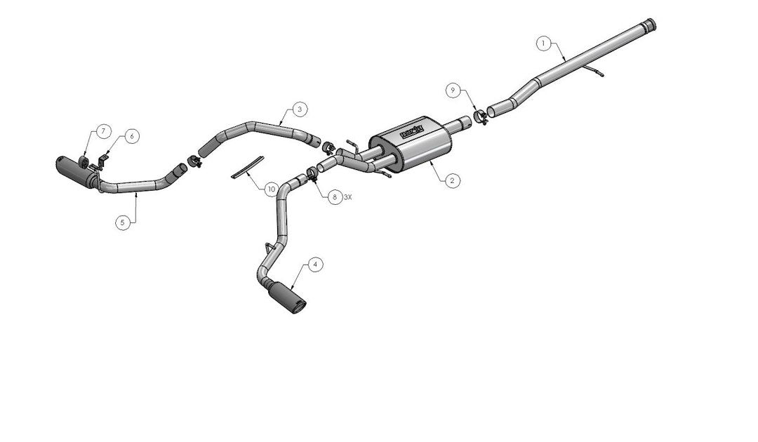 Borla 140546 ATAK Split-Side Stainless Cat-Back - image 2