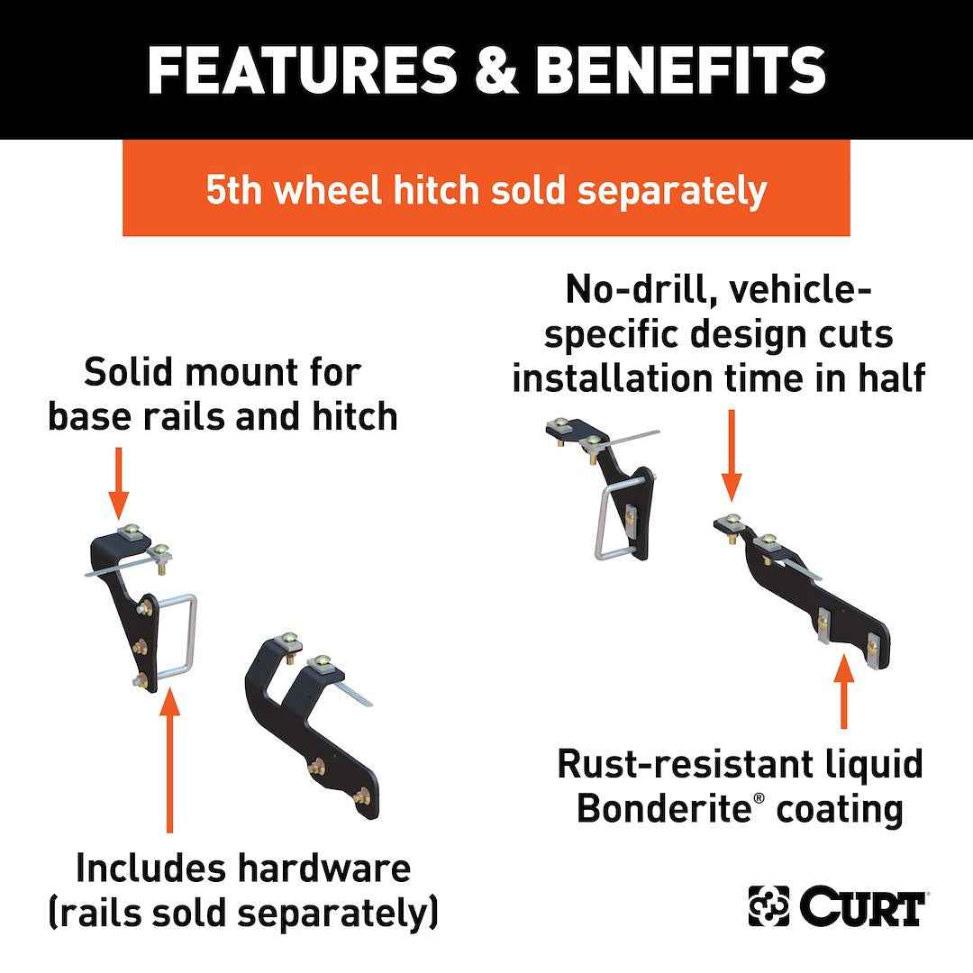 CURT 5th-Wheel Brackets - Ram 1500 – 16307
