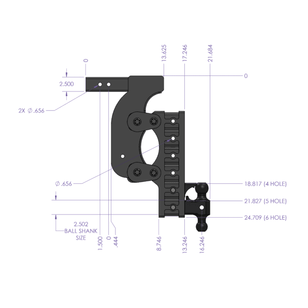 Gen-Y Hitch Gh-1324 Trailer Hitch Ball Mount - image 4