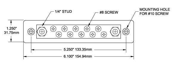 Blue Sea 2301-BSS 10-Terminal Busbar