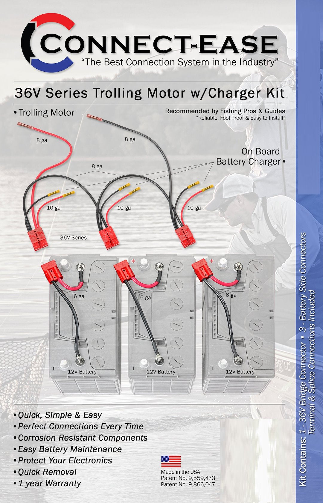 Connect-Ease RCE36VBCHK Trolling Motor Marine-Grade Connection Kit - image 3