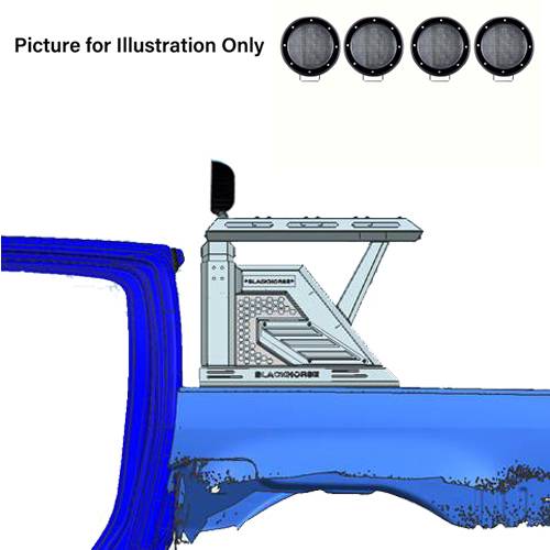 Black Horse Offroad AR2-09BA3-PLFB Armour II Gladiator Bar, Basket and Lights - image 13