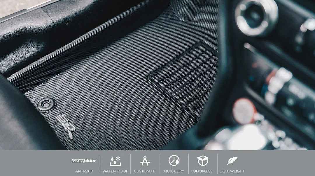 3D Mats GM02701509 5-Seat Acadia KAGU Black 3-Piece Mats