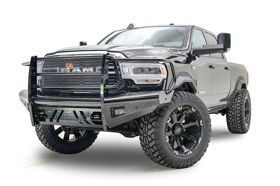 Fab Fours DR19-S4460-1 Front Bumper, Black Steel Series