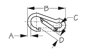 Sea Dog 151580-1 Dock Hardware Snap Hook