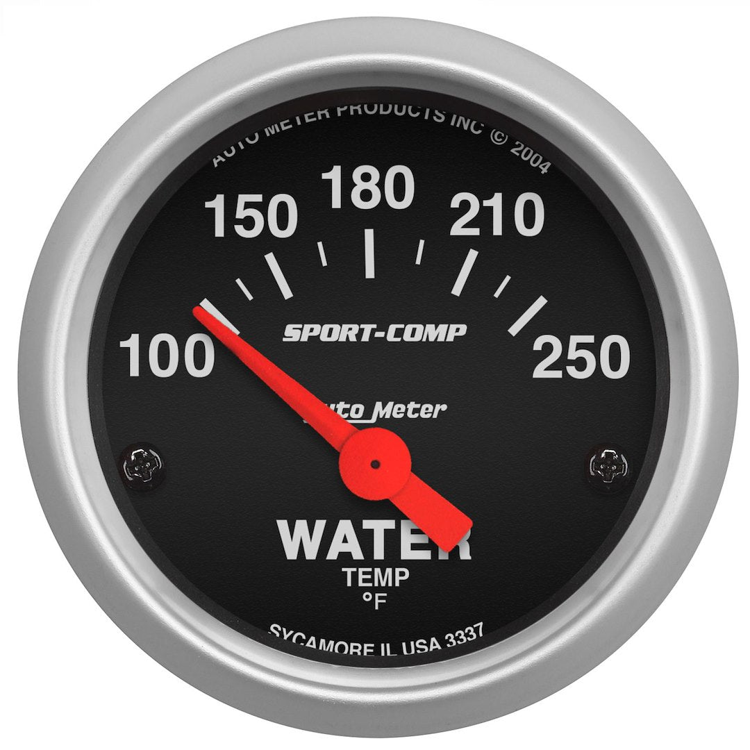 AutoMeter 3337 Sport-Comp Water Gauge and Sender, 100–250°F - image 1