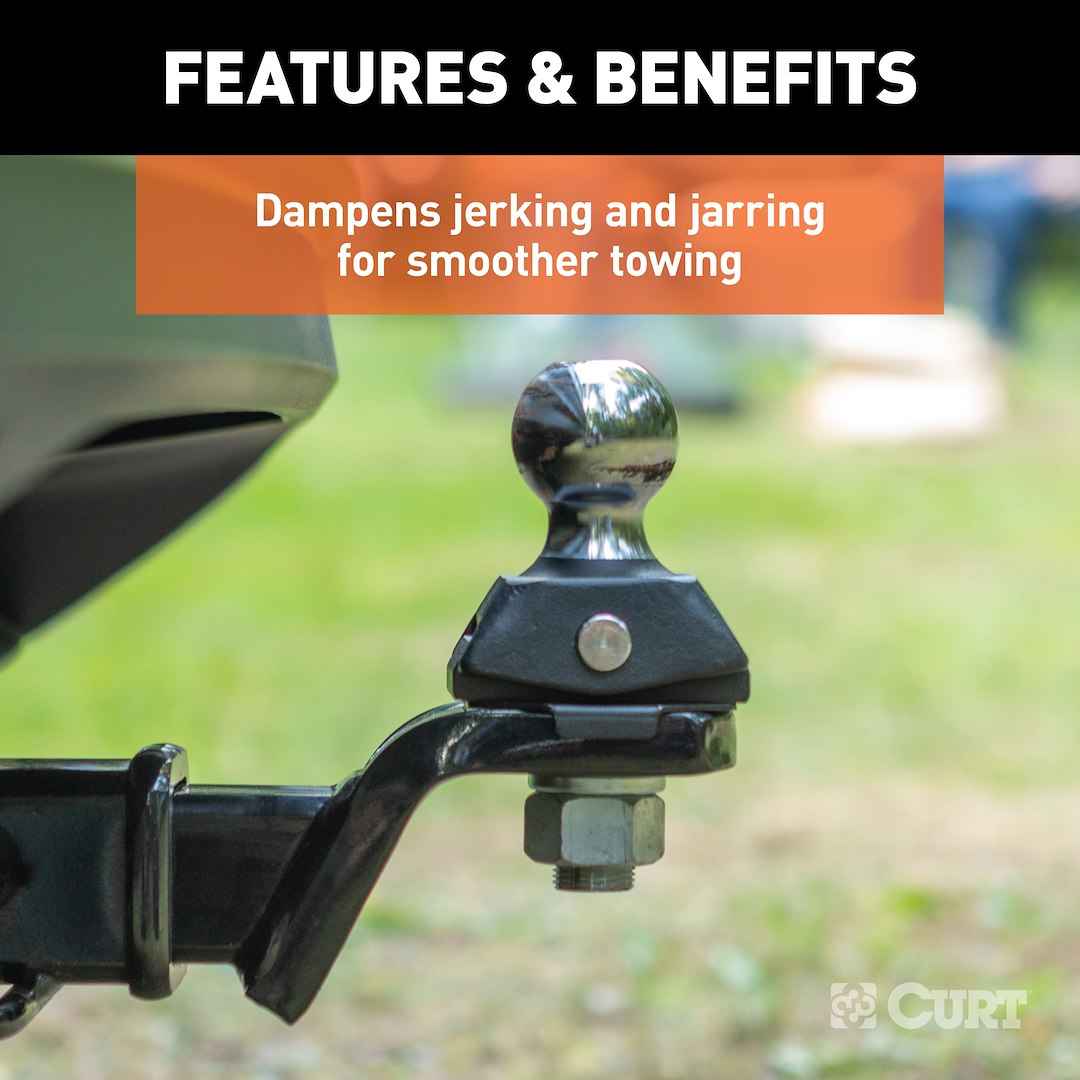 CURT Trailer Ball - 2 in, 1 in Shank, 7500 lb – 40247