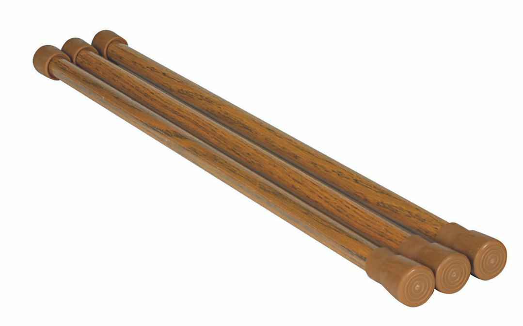 Camco 43823 Oak-Color Refrigerator Restraint Bars, Three-Pack