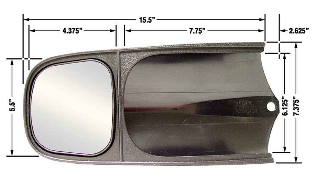 CIPA USA Exterior Towing Mirror - Add-On To Original Mirror – 10000