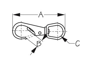 Sea Dog 139132-1 Swivel-Eye Snap
