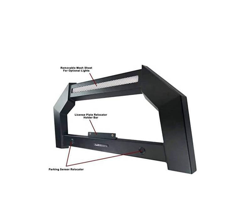 Black Horse Offroad AB-GM11-NL Armour Satin-Black 3-in Bull Bar - image 3