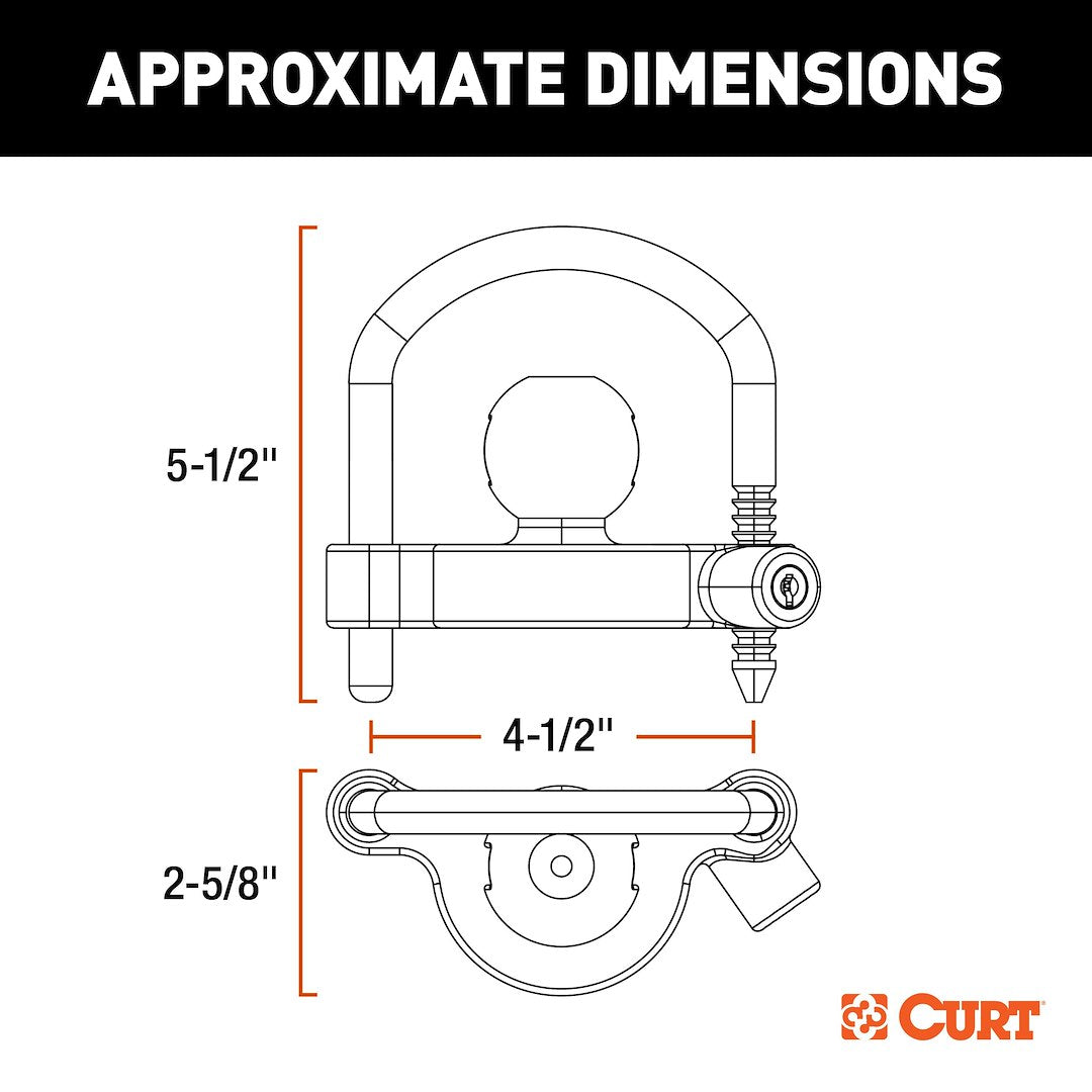 CURT 23090KA Keyed-Alike Trailer-Hitch Lock - image 8