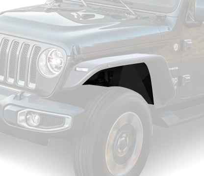 Black Horse TFFJL4F Rear Aluminum Fender Flares, Textured Black Pair - image 3
