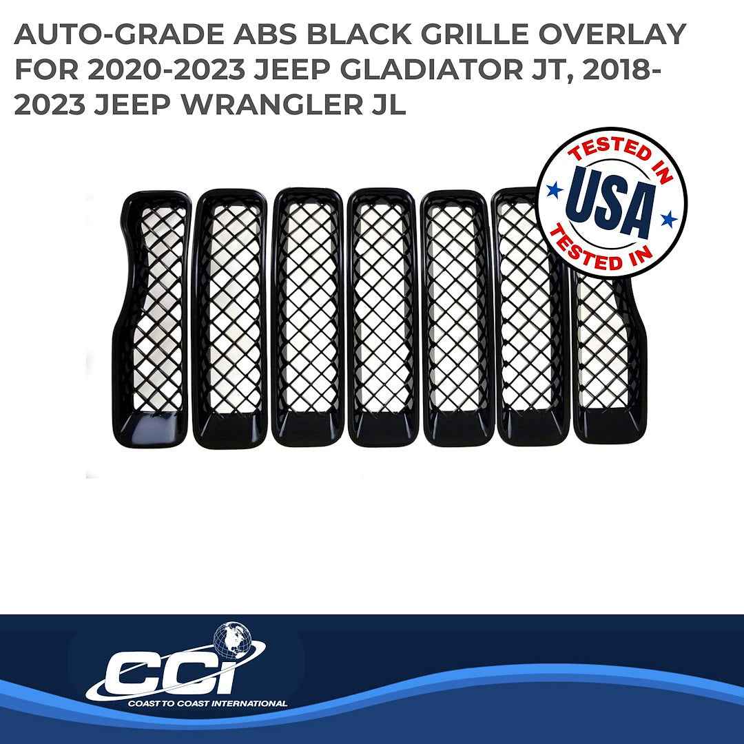 Coast To Coast GI490BLK Wrangler JL Rectangular Gloss Mesh Trim