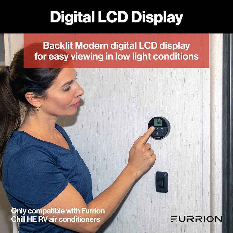 Furrion FACW12ESZA2-BL-AM Chill HE Multi-Zone RV Wall Thermostat Black – image 3