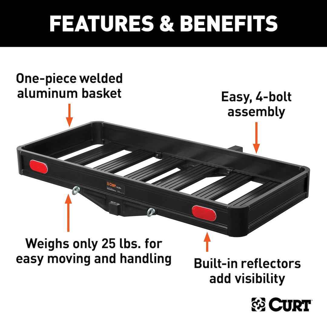 CURT Hitch Cargo Carrier - 49 in x 22-1/2 in, 2 in – 18113