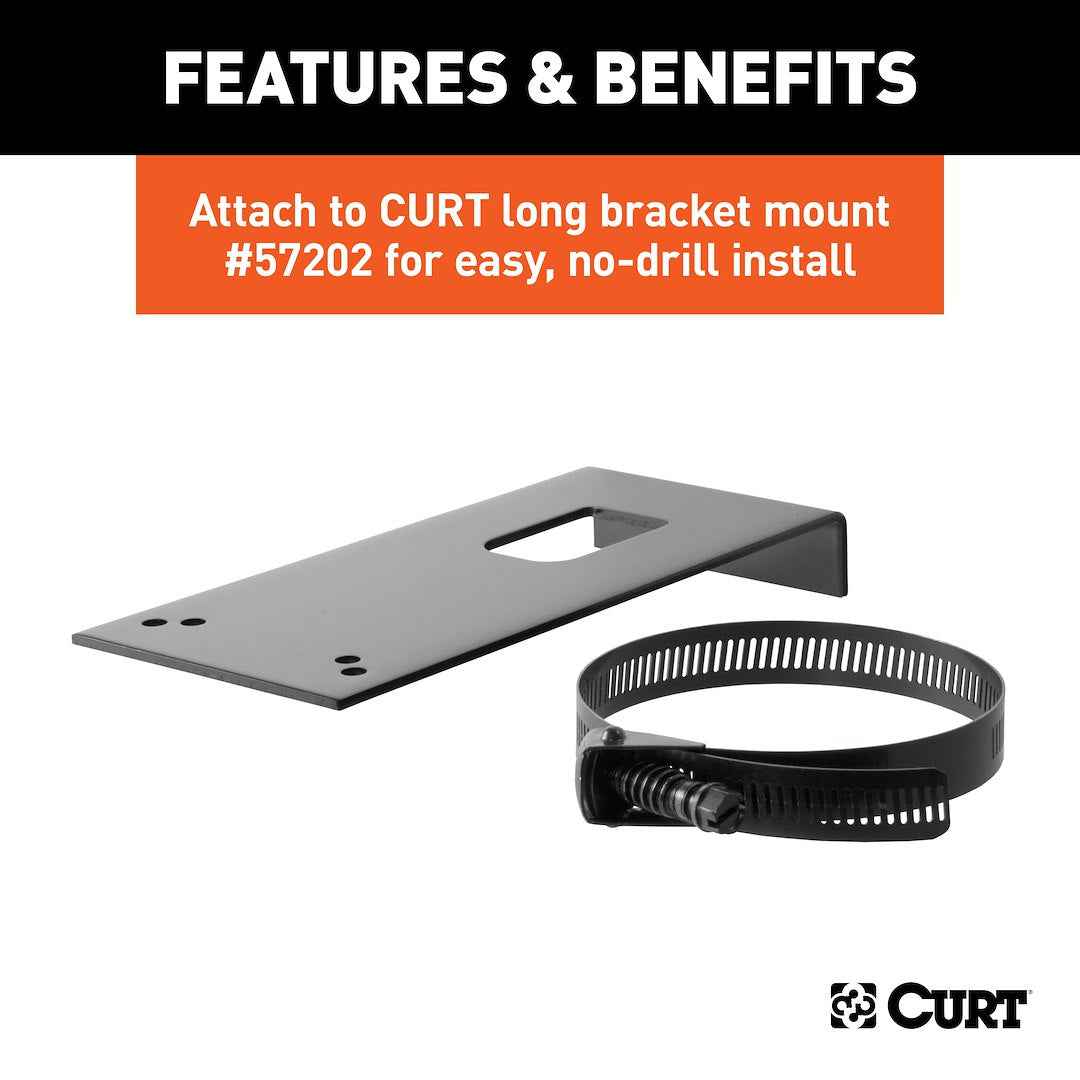 CURT 58291 Multi-Hole Steel Mount for 7-Way Blade Socket