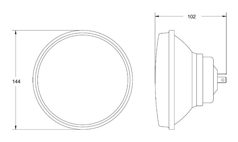 Hella 002850001 H4 Projector-Beam Headlamp Assembly