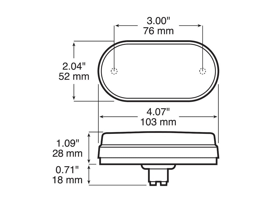 Peterson Mfg. 4.07 Inch Length X 2.04 Inch Width Incandescent (V128r)