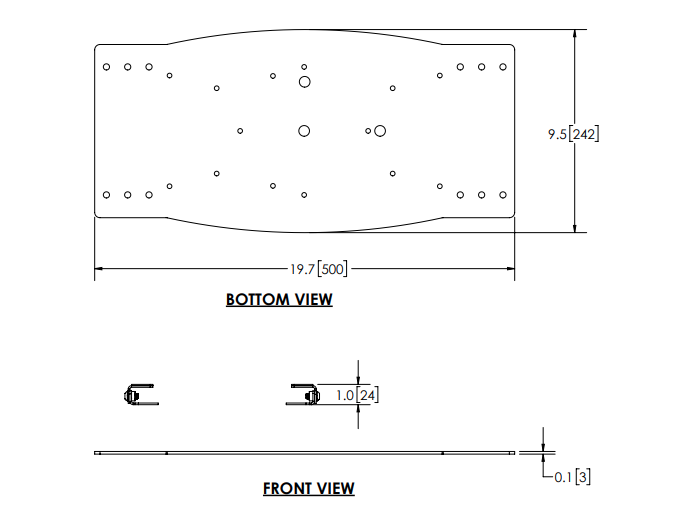 Ecco Electronic Ez6016-W Rooftop Warning-Light Mount Platform