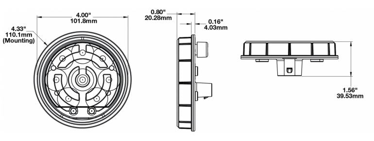 J.W. Speaker 0642111 234 Series LED Warning Flasher