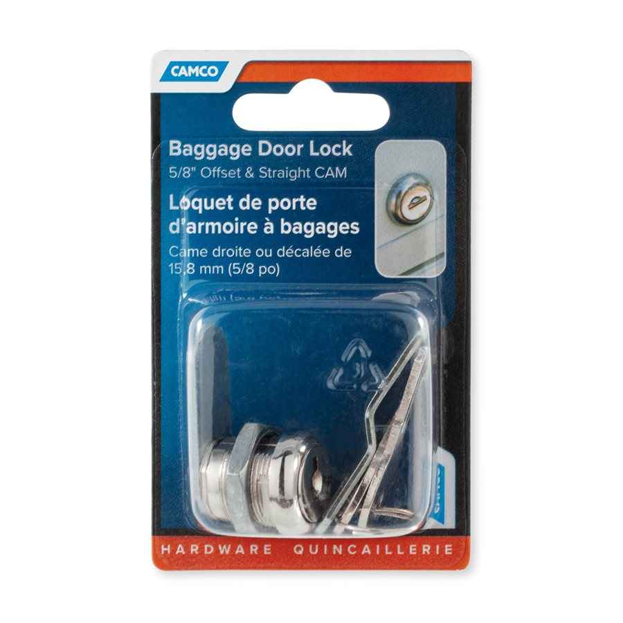 Camco Keyed RV Baggage Lock with 5/8-Inch Offset Cam – 44340